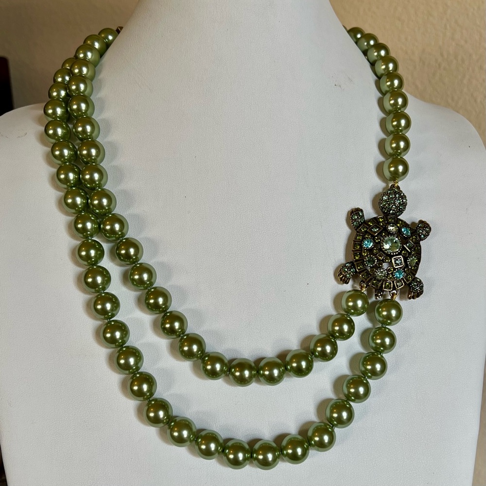 HEIDI DAUS  "Simply Irresistible" Crystal Turtle Necklace